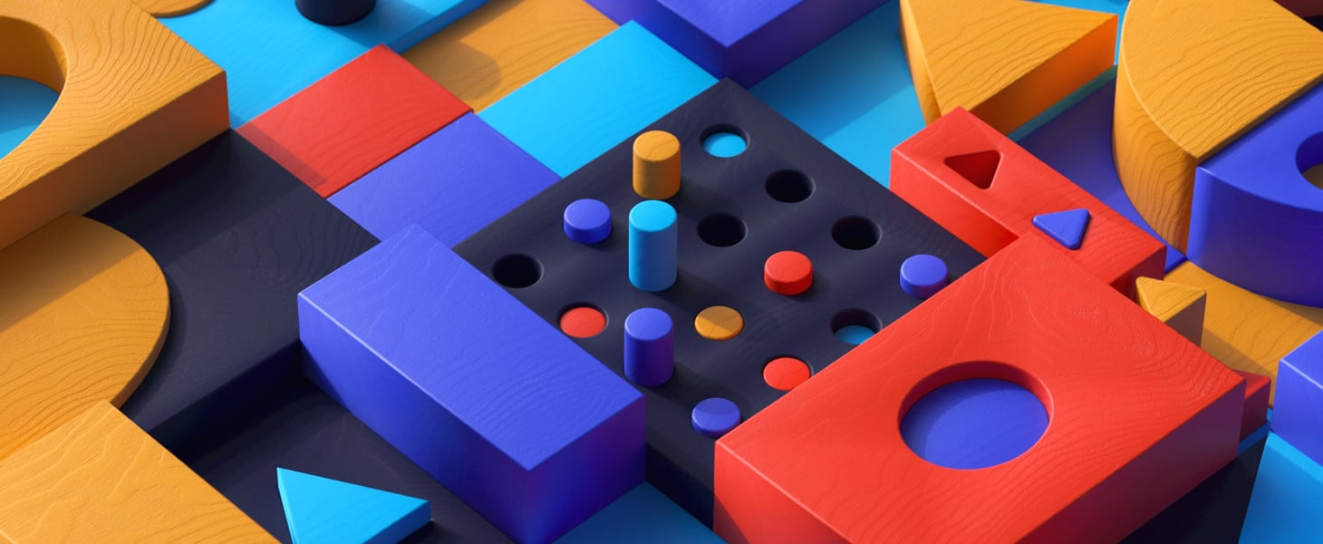 3D colorful shapes