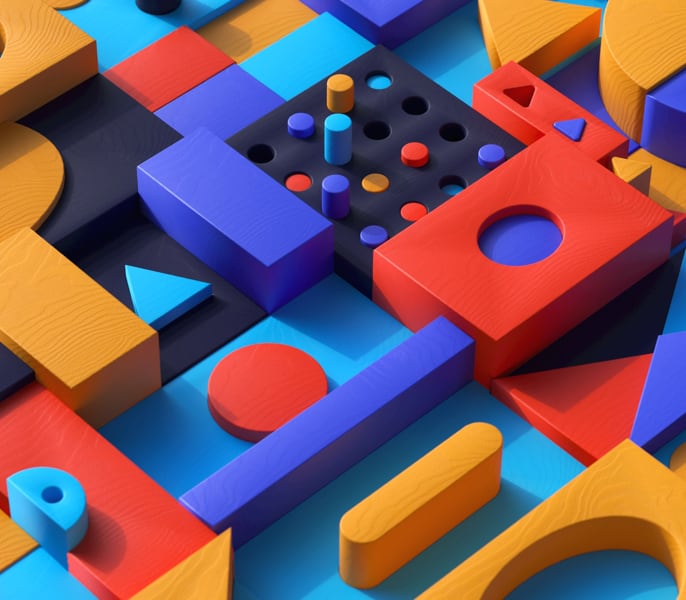 3D colorful shapes